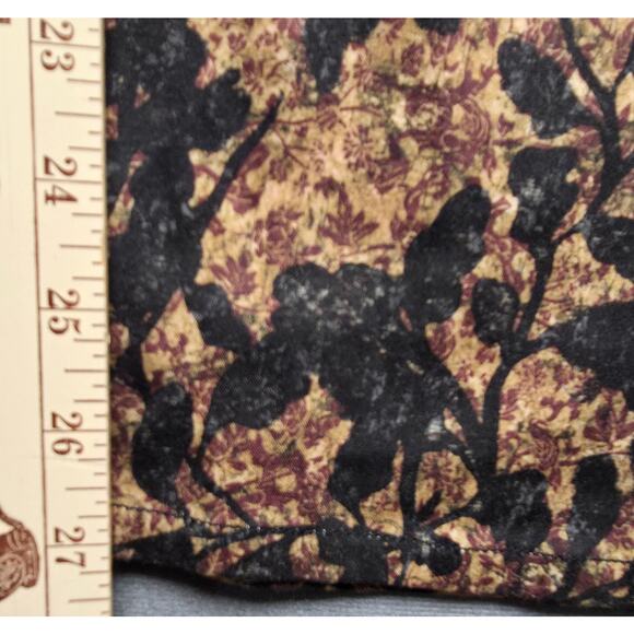 Peruvian Connection Women 10 Dress Pant Cropped Dark Autumn Floral Stretch 32x27 - Picture 4 of 8